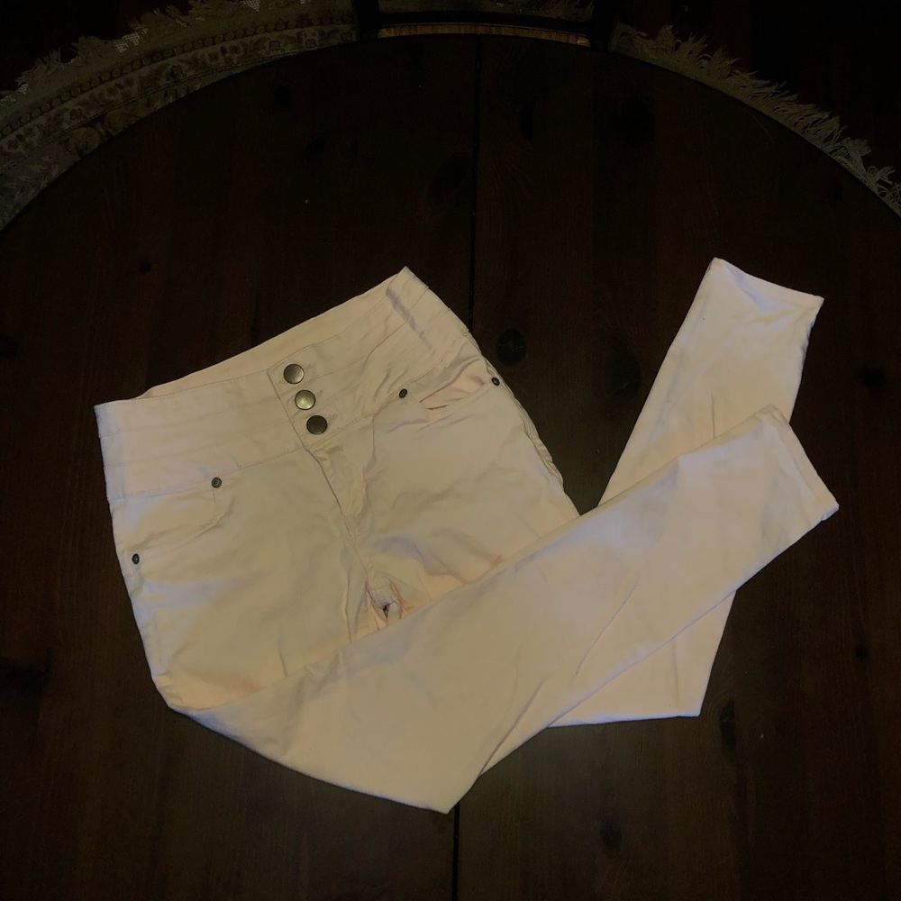 light pink skinny jeans